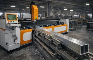 High-speed machining of a hollow aluminum profile on a CNC machining center