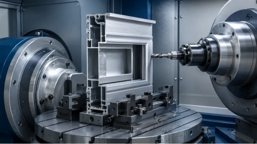 One-Clamp Machining for Aluminum Door & Window Profiles